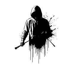 Свитшот хлопковый мужской Художник граффити, цвет: белый — фото 2