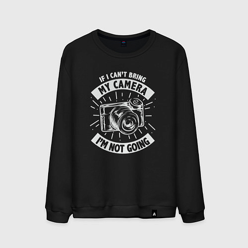 Мужской свитшот Не выхожу без фотика / Черный – фото 1