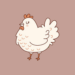 Свитшот хлопковый мужской Довольная жизнью курочка, цвет: пыльно-розовый — фото 2