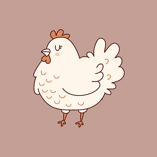 Мужской свитшот Довольная жизнью курочка / Пыльно-розовый – фото 3