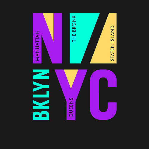 Мужской свитшот Районы в городе Нью-Йорк / Черный – фото 3