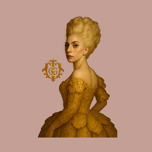 Мужской свитшот Lady Gaga retro style / Пыльно-розовый – фото 3