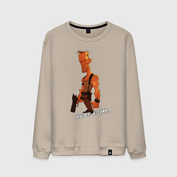 Свитшот хлопковый мужской Yippee-ki-yay - Джон Макклейн, цвет: миндальный