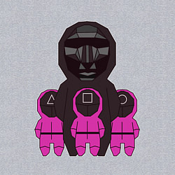 Свитшот хлопковый мужской Персонажи сериала игра в кальмара, цвет: меланж — фото 2