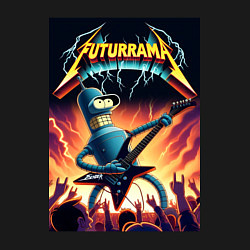 Свитшот хлопковый мужской Bender cool thrash rock guitarist - Futurama, цвет: черный — фото 2