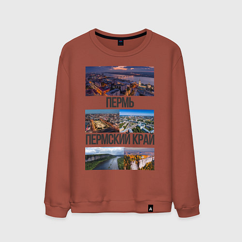 Мужской свитшот Пермь / Кирпичный – фото 1