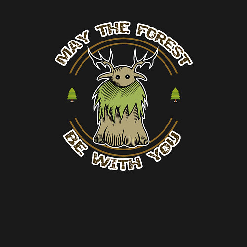 Мужской свитшот Да прибудет с тобой лес / Черный – фото 3