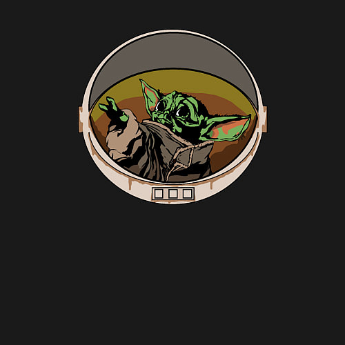 Мужской свитшот Master Yoda / Черный – фото 3