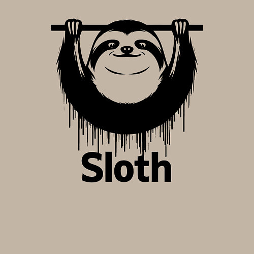 Мужской свитшот Ленивец на турнике / Миндальный – фото 3