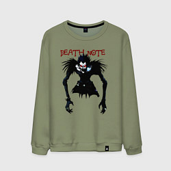 Свитшот хлопковый мужской Death note Ryuk - темный, цвет: авокадо