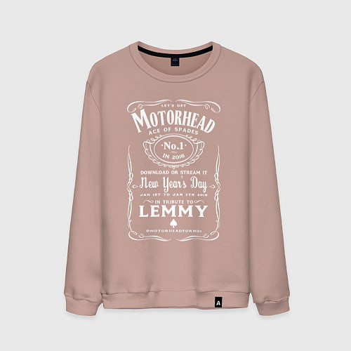 Мужской свитшот Motorhead whiskey / Пыльно-розовый – фото 1