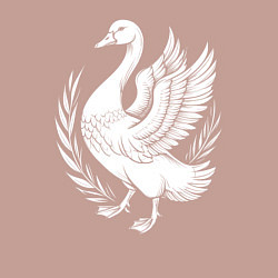 Свитшот хлопковый мужской Детализированный гусь, цвет: пыльно-розовый — фото 2