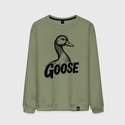 Свитшот хлопковый мужской Черный гусь, цвет: авокадо