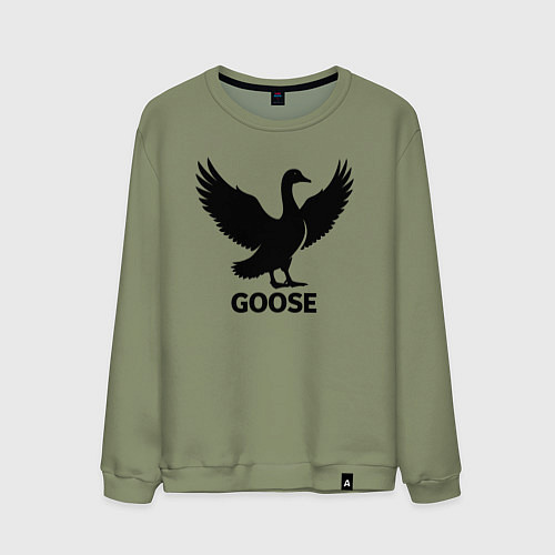 Мужской свитшот Летящий гусь / Авокадо – фото 1
