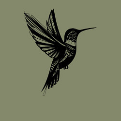 Свитшот хлопковый мужской Черное колибри, цвет: авокадо — фото 2