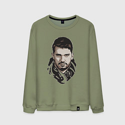 Свитшот хлопковый мужской Лука 77, цвет: авокадо