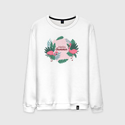 Мужской свитшот Фламинго с надписью привет лето