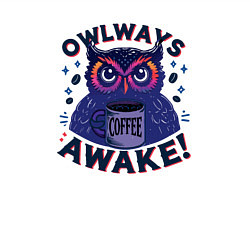 Свитшот хлопковый мужской Совы всегда бодрствуют, цвет: белый — фото 2