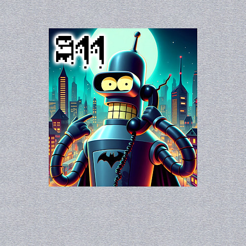 Мужской свитшот Бендермен оператор службы спасения / Меланж – фото 3