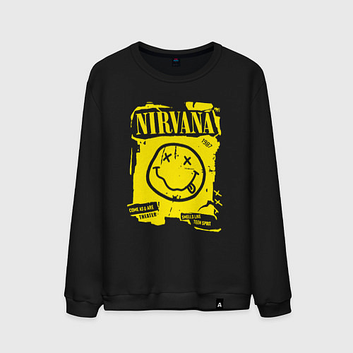 Мужской свитшот Nirvana 1987 / Черный – фото 1