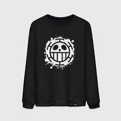 Свитшот хлопковый мужской Пираты сердца - лого, цвет: черный