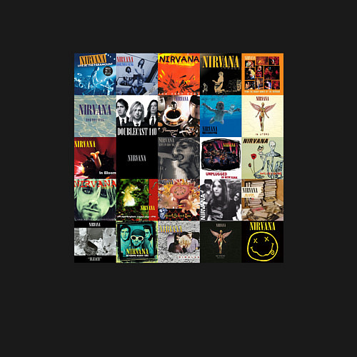 Мужской свитшот Nirvana - обложки / Черный – фото 3