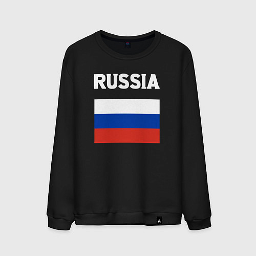 Мужской свитшот Russia flag / Черный – фото 1