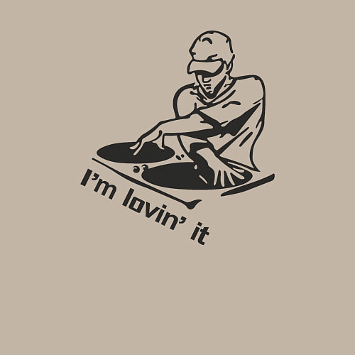 Мужской свитшот Люблю диджеинг / Миндальный – фото 3