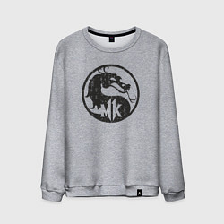 Свитшот хлопковый мужской Kombat dragon, цвет: меланж