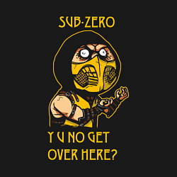 Свитшот хлопковый мужской Эмоции Скорпиона - Mortal Kombat meme, цвет: черный — фото 2