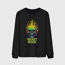 Свитшот хлопковый мужской Beast mode, цвет: черный