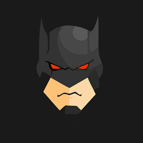 Мужской свитшот Голова Бэтмена / Черный – фото 3