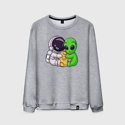 Свитшот хлопковый мужской Наша луна, цвет: меланж