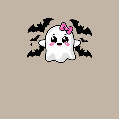 Мужской свитшот Готическое очарование - приведение / Миндальный – фото 3