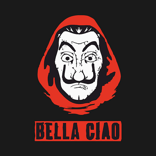 Мужской свитшот Bella ciao mask / Черный – фото 3