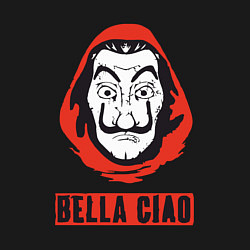 Свитшот хлопковый мужской Bella ciao mask, цвет: черный — фото 2