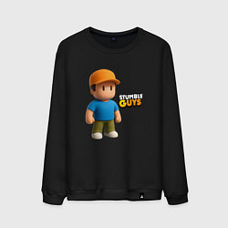 Свитшот хлопковый мужской Stumble guys, цвет: черный