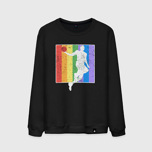 Мужской свитшот Play basket / Черный – фото 1