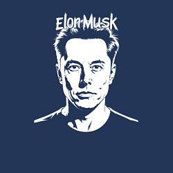 Свитшот хлопковый мужской Аниме портрет Илона Маска, цвет: тёмно-синий — фото 2