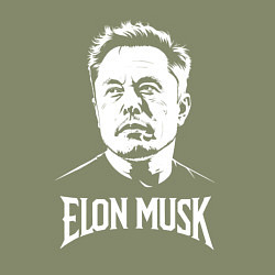 Свитшот хлопковый мужской Взгляд в космос Илона Маска, цвет: авокадо — фото 2