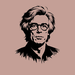 Свитшот хлопковый мужской Энди Уорхол черный портрет, цвет: пыльно-розовый — фото 2