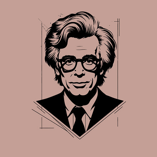 Мужской свитшот Энди Уорхол в городском стиле / Пыльно-розовый – фото 3