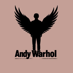 Свитшот хлопковый мужской Крылатый Энди Уорхол, цвет: пыльно-розовый — фото 2