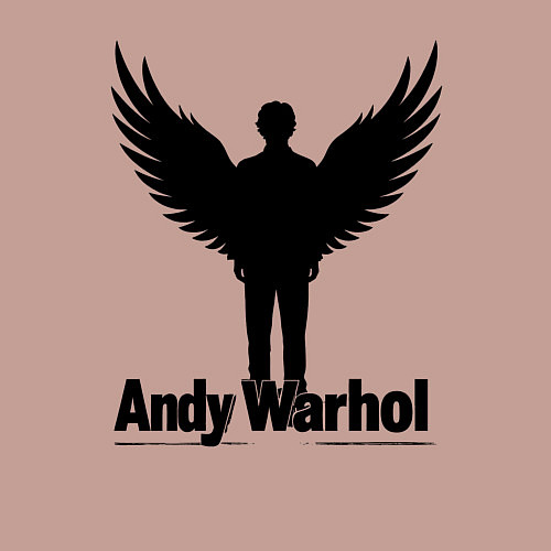 Мужской свитшот Крылатый Энди Уорхол / Пыльно-розовый – фото 3