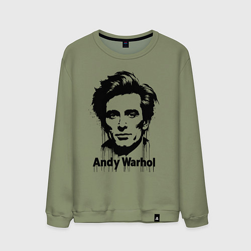 Мужской свитшот Молодой Энди Уорхол / Авокадо – фото 1