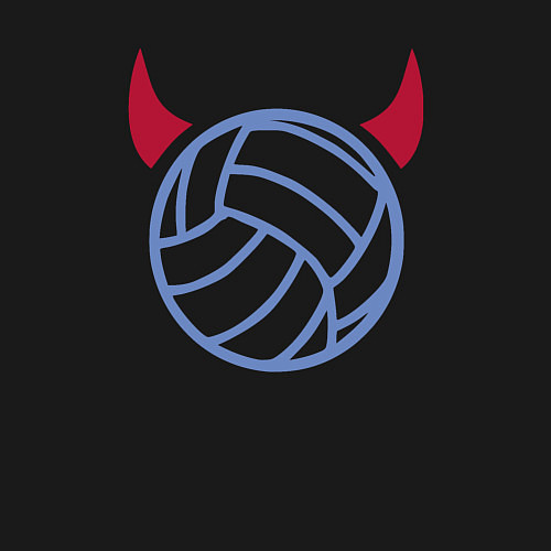 Мужской свитшот Volleyball devil / Черный – фото 3