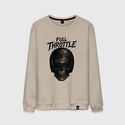 Мужской свитшот Full throttle Череп мотоциклиста
