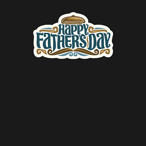 Мужской свитшот Happy fathers day / Черный – фото 3