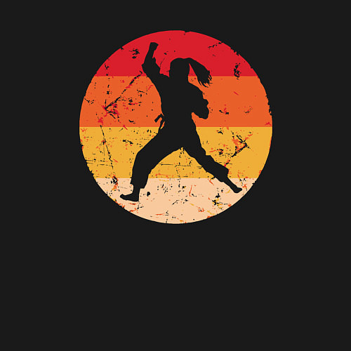 Мужской свитшот Judo girl / Черный – фото 3