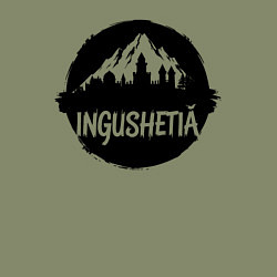 Свитшот хлопковый мужской Ингушетия в стиле стрит-арт, цвет: авокадо — фото 2